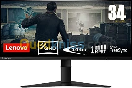 Ecran Gaming Lenovo G34w-10, 34" Ultra Large Incurvé, 144 Hz, 1ms, FreeSync