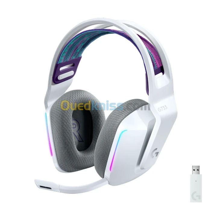 CASQUE LOGITECH SANS FIL RGB GAMING G733 WHITE