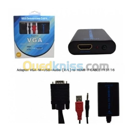 Convertisseur VGA & Audio to HDMI 