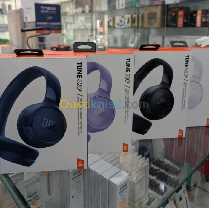 JBL Tune 520BT, casque sans fil, léger et confortable, Bluetooth 5.3, autonomie 57 h, Pure Bass