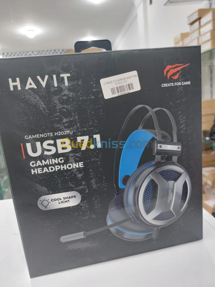 CASQUE HAVIT GAMENOTE H2027U 7.1