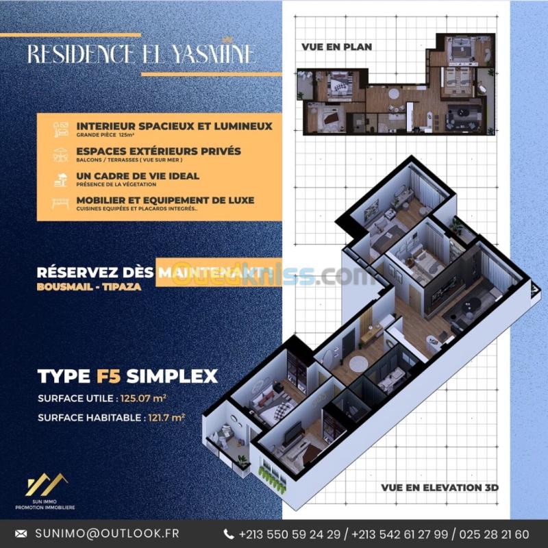 Vente Appartement F2 F3 F4 Tipaza Bou ismail 5