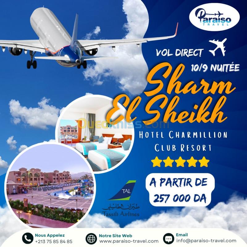  Voyage Organisé Sharm El Sheikh Charter Vol Direct Hotel Charmilion Club Resort 5* 