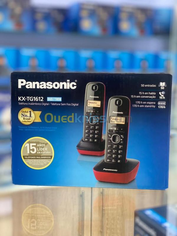  PANASONIC TÉLÉPHONE FIXE SANS FIL DIGITAL DUO KX-TG1612