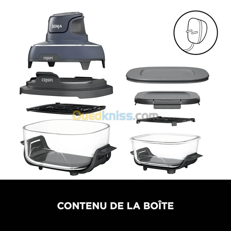 Ninja CRISPi Friteuse sans huile portable 3,8L 4-en-1 Frire sans huile 1700 W, Gris 2