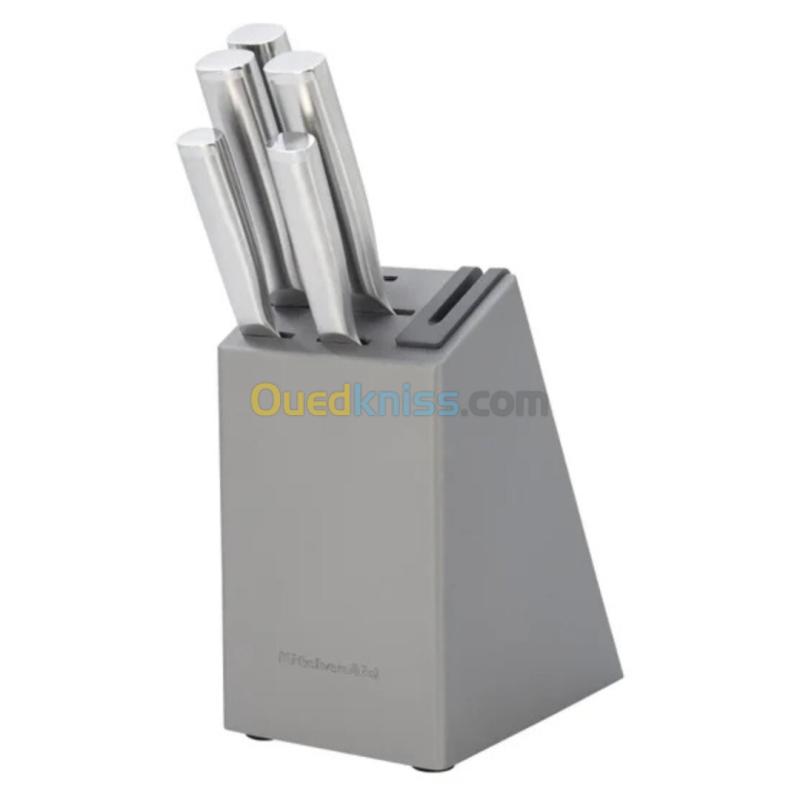 KITCHENAID Ensemble de 5 Couteaux avec Bloc de Rangement 4