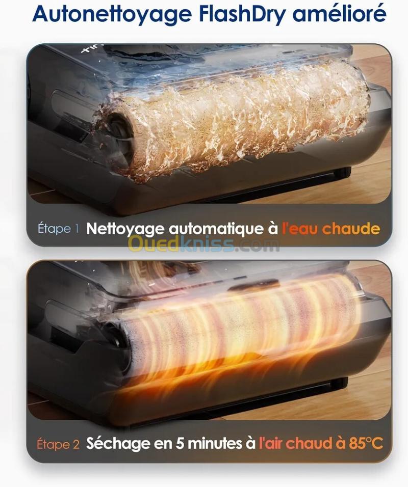 Tineco Floor One i6 Stretch Aspirateur Laveur 20 000Pa 40 Min Plat à 180 10