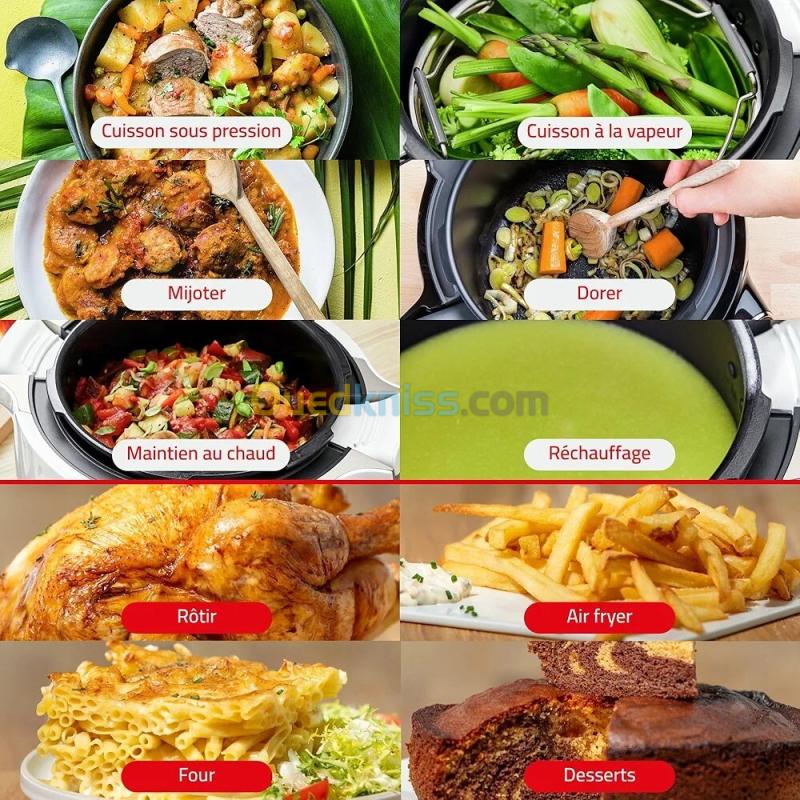 Moulinex cookeo multicuiseur 6L 180 recettes + extra crisp 5