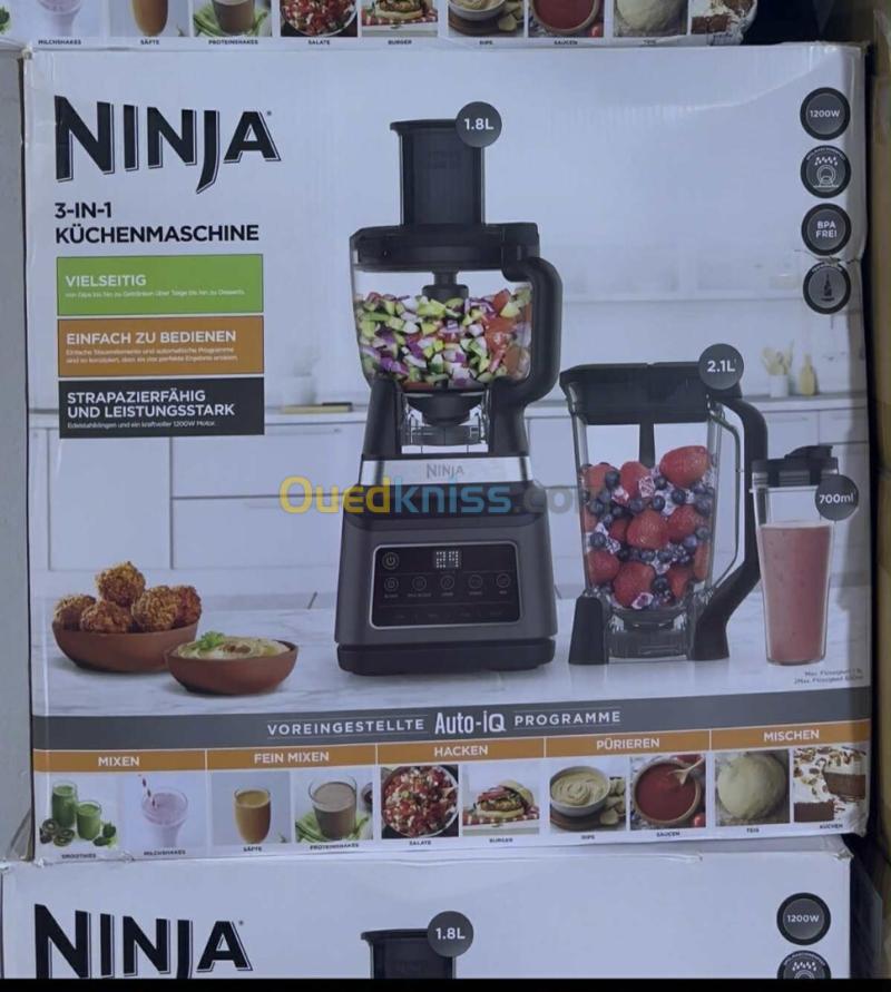 Robot Ninja 3-en-1 de cuisine  avec 5 programmes Bol 1.8L  1200W