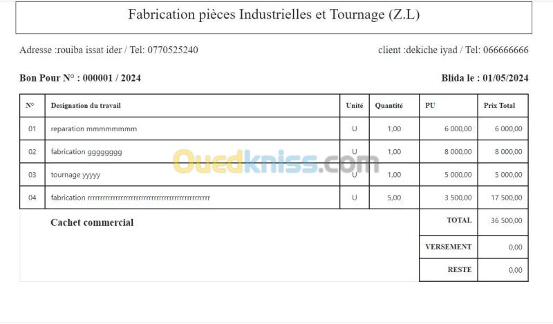 LOGICIEL GESTION ATELIER ET MAINTENANCE 6