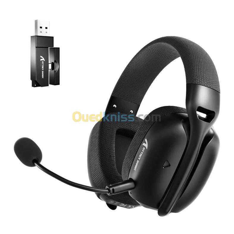 Casque Gaming ATTACK SHARK L80 PRO  Sans Fil  Blanc & Noir 3