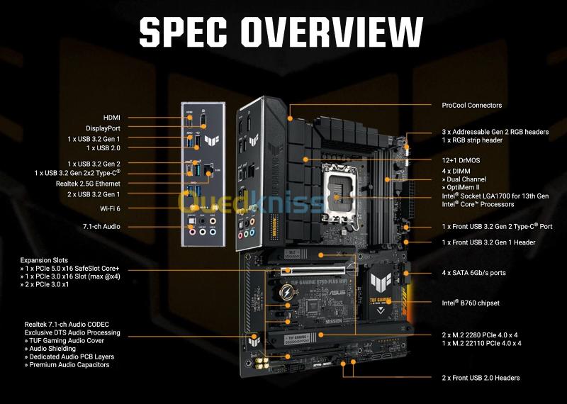 ASUS TUF GAMING B760-Plus Wifi DDR5 3
