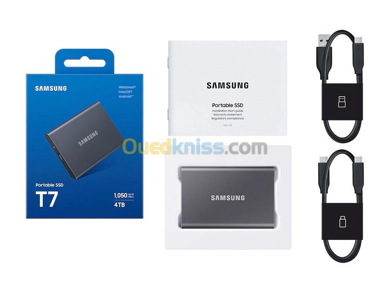DISQUE DUR SAMSUNG EXTERNE SSD T7 4TB 2
