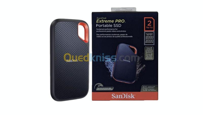 DISQUE DUR EXTERNE SANDISK EXTREME PORTABLE SSD 2TB 4