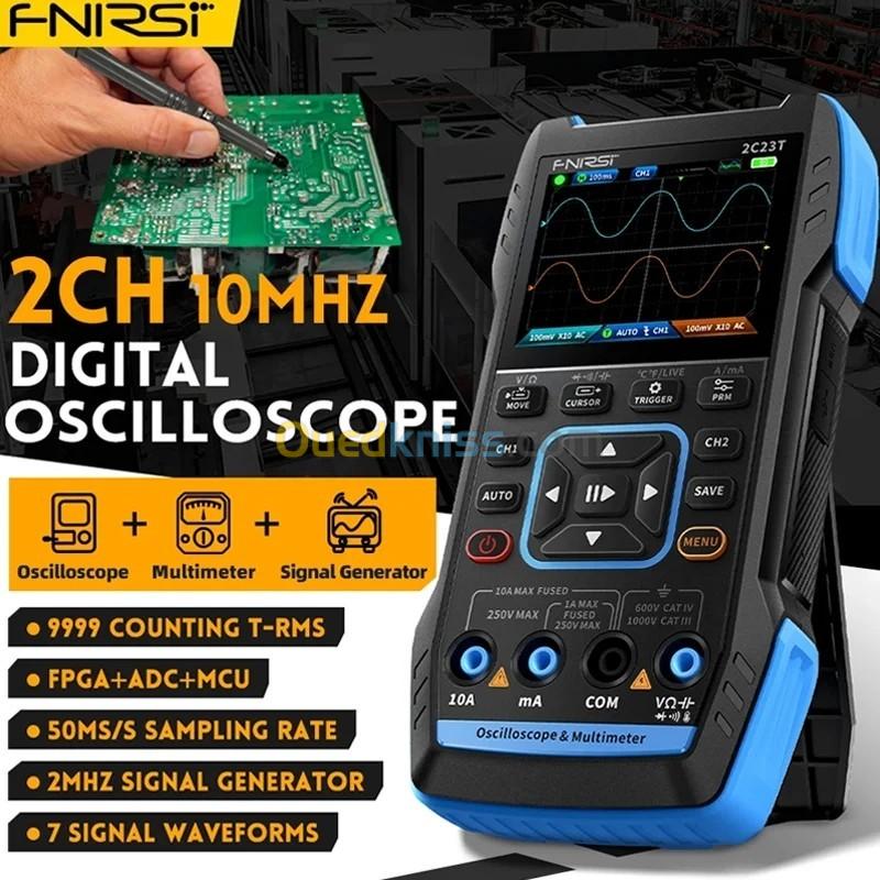  FNIRSI-Oscilloscope numérique 2C23T, multimètre + générateur de signal de fonction
