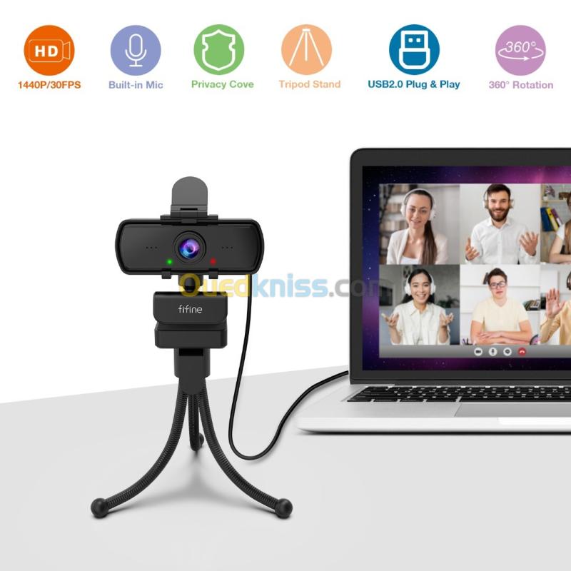 Webcam fifine k420 full HD 1440p 6