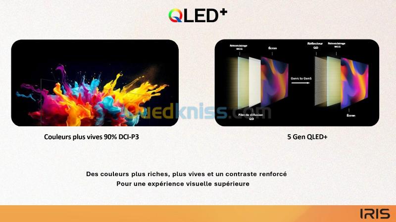 TELEVISEUR IRIS 55 Q7020 QLED ANDROID 14 GOOGLE TV 55POUCES UHD 4K 120Hz 6