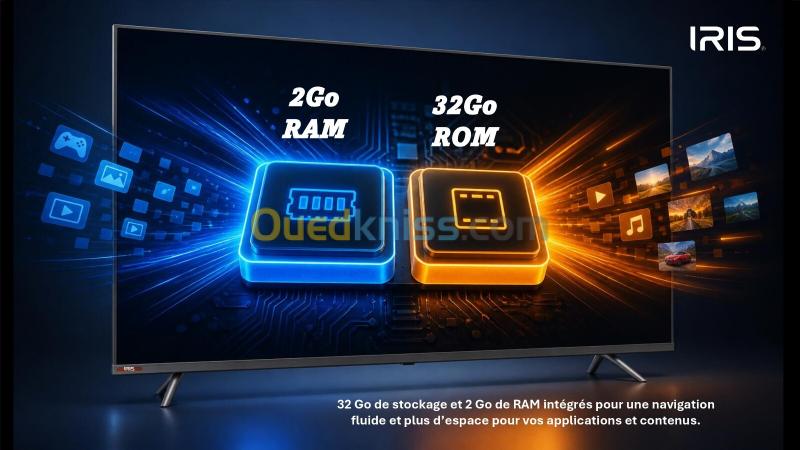 TELEVISEUR IRIS 65 M8020 MINILED ANDROID 14 GOOGLE TV 65POUCES UHD 4K 120Hz MATTE 14