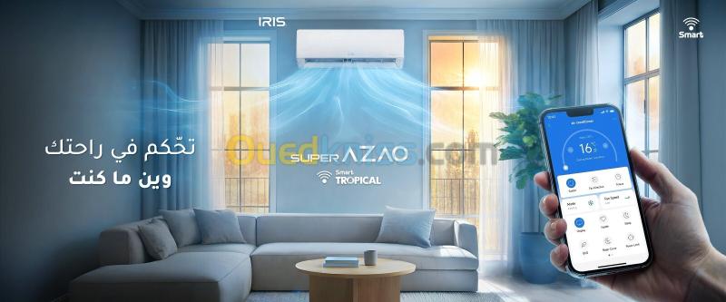 CLIMATISEUR IRIS SUPER AZAO+ PRO SMART WIFI 12000 BTU SUPER TROPICAL INVERTER T3 2025 BLANC 22