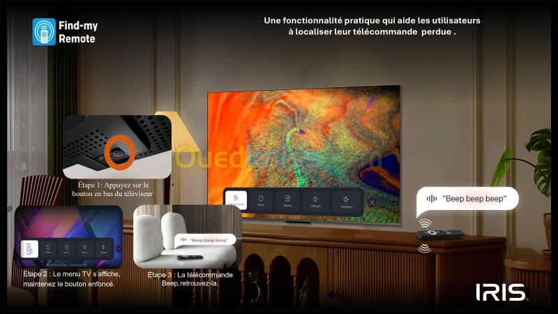 TELEVISEUR IRIS 75 M8020 MINILED ANDROID 14 GOOGLE TV 75POUCES UHD 4K 120Hz MATTE 23