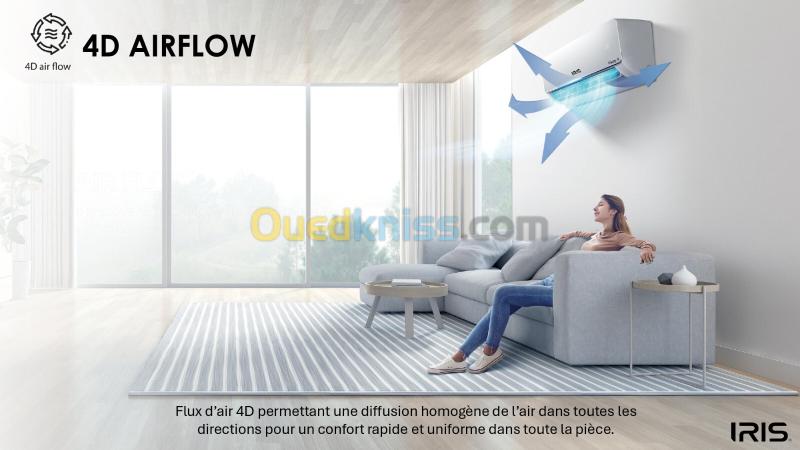 CLIMATISEUR IRIS SUPER AZAO+ PRO SMART WIFI 12000 BTU SUPER TROPICAL INVERTER T3 2025 BLANC 11