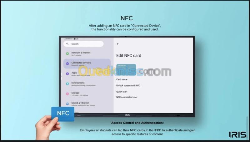 ECRAN TACTILE INTERACTIF IRIS A200 PRO 75 POUCES 4
