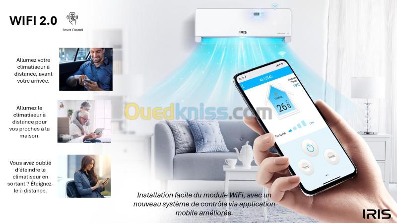 CLIMATISEUR IRIS SUPER AZAO+ PRO SMART WIFI 36000 BTU SUPER TROPICAL INVERTER T3 2025 BLANC 5