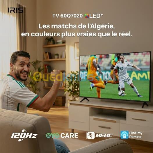 TELEVISEUR IRIS 60 Q7020 QLED ANDROID 14 GOOGLE TV 60POUCES UHD 4K 120Hz 20