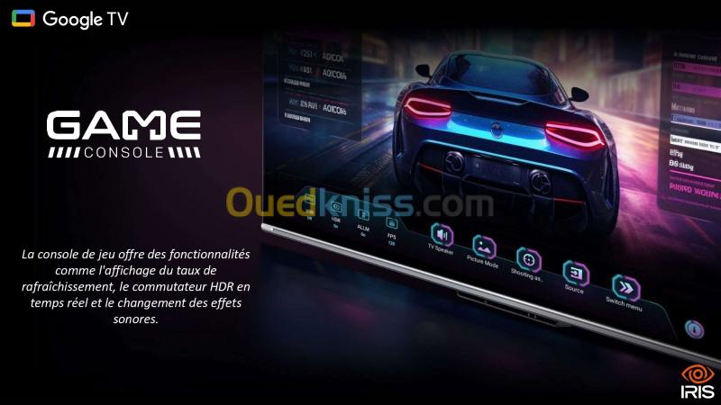 GAMING TV IRIS QLED Q7700 PRO GOOGLE TV UHD 4K 144Hz Matte (86"/100") 6