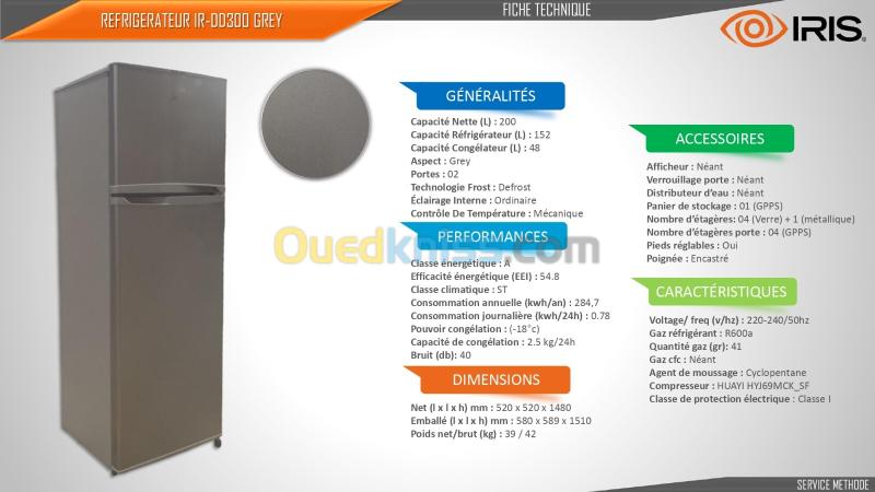 REFRIGERATEUR IRIS IR-DD300 DEFROST 2