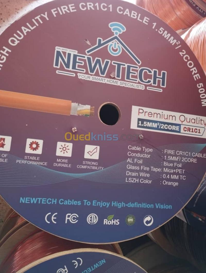 CABLE ANTI-FEU CR1-C1 ET C2 NEWTECH 3