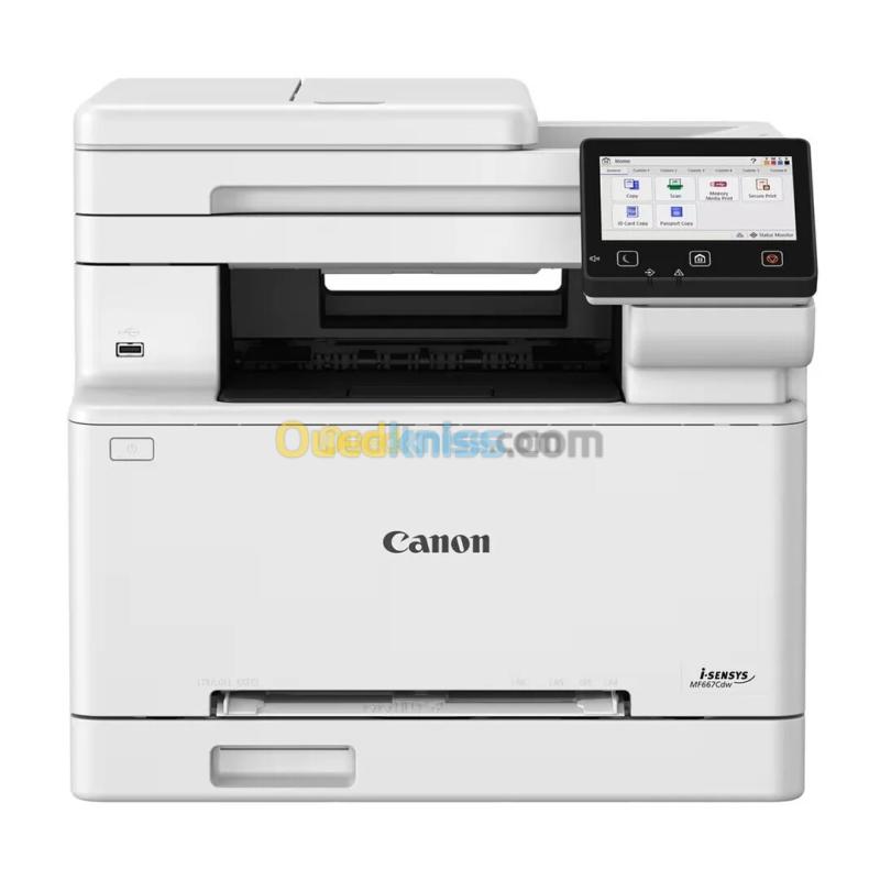 IMPRIMANTE MULTIFONCTION CANON MF667CDW NEW EX MF657CDW 25PPM LASER COULEUR / WIFI / DUPLEX / FAX / RJ-45 / ADF