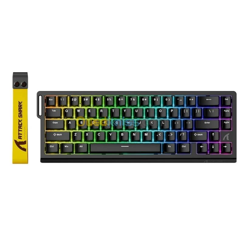 CLAVIER GAMING ATTACK SHARK X68 BLACK MECANIQUE MAGNETIQUE