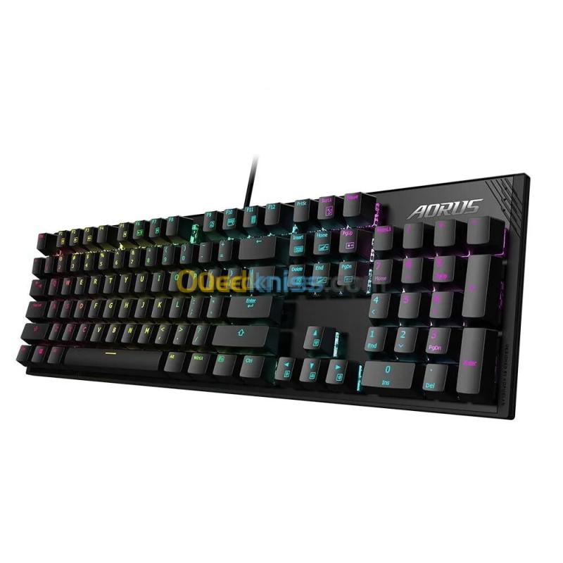 GIGABYTE AORUS K1 RGB FUSION - CLAVIER MECANIQUE FILARE - RÉTROÉCLAIRÉ RED - ANTI-GHOSTING - USB 2