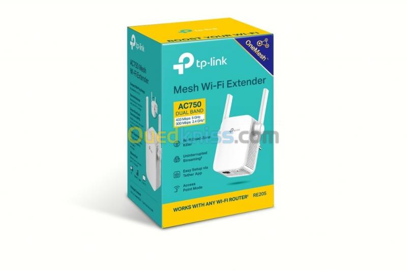  TP LINK Répéteur WiFi / Point d'accès WiFi 5 bi-bande (AC750 Mbps)