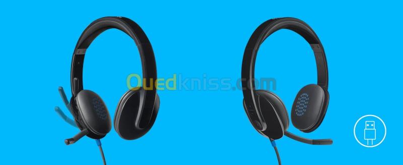 Logitech H540 Casque Filaire, Ecouteurs Stéréo Anti-Parasites, USB- Noir  5