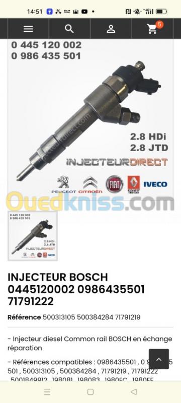  Injecteur 0445120002