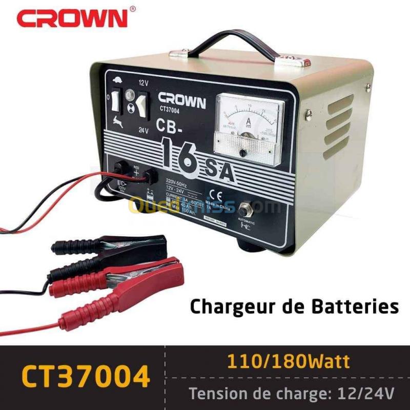 Chargeur de batterie auto Crown ct3700 شاحن بطارية السيارات الأصلي الجزائر