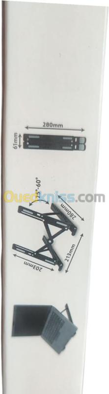 support pour ordinateur portable - Pliable - 13 à 15 pouces - Avec antidérapant - 10 positions 4