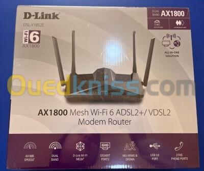 WIRELESS AX 1800 DUAL BAND GIGABIT VDSL2/ADSL2 WIFI 6 DSL-X1852E 2