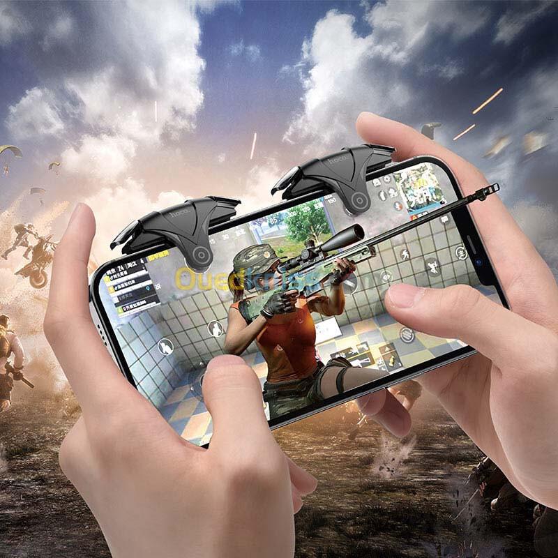 HOCO GM5 Gâchettes Boutons Gaming de Tir pour Smartphone - Boutons de Jeu PUBG Free Fire 2