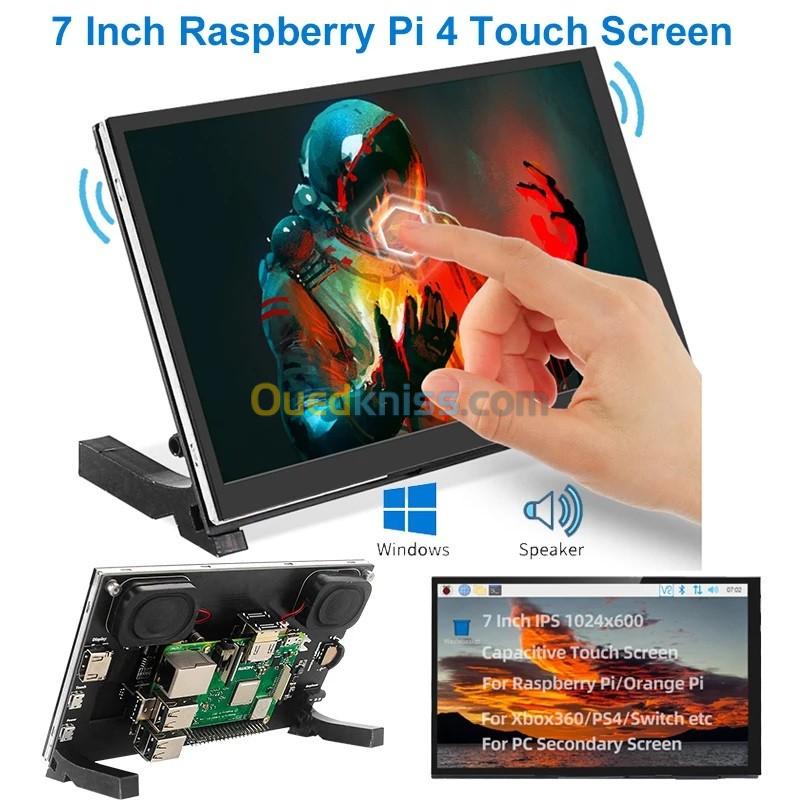 Écran tactile LCD IPS de 7 pouces, 1024x600, compatible HDMI, avec