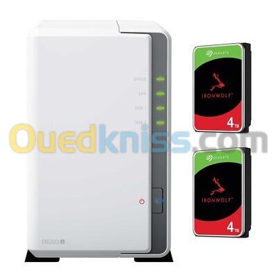 Baies de Stockage Synology DS223j 02 Baies Tour + 02 * HDD 04 To