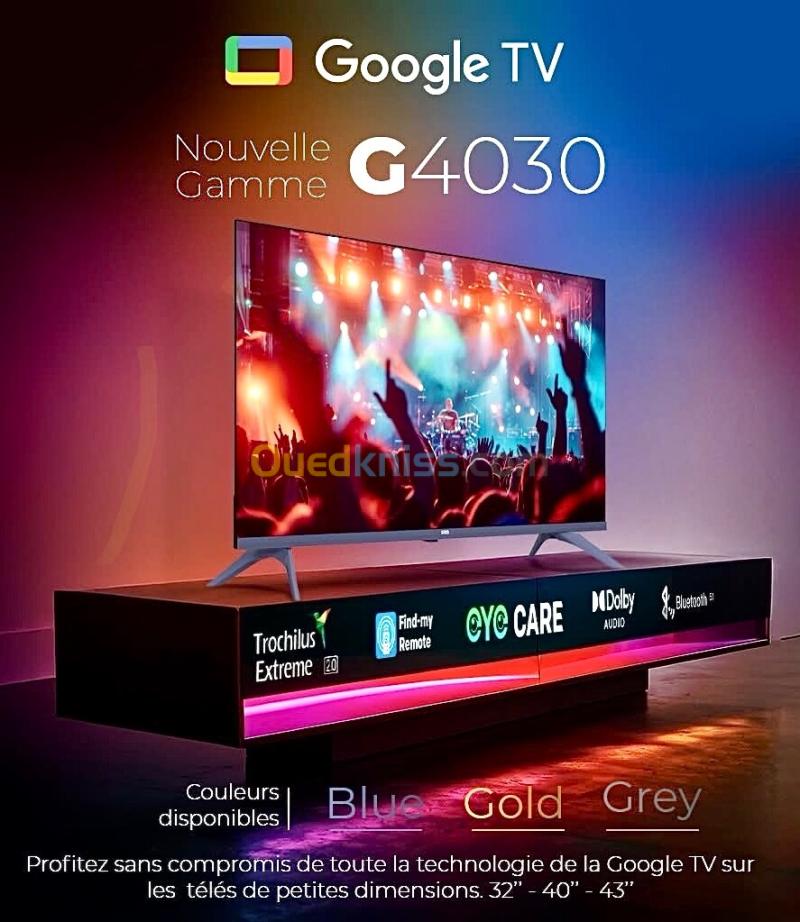 TV IRIS 32" G4030 GOOGLE TV SMART ANDROID 32 POUCES
