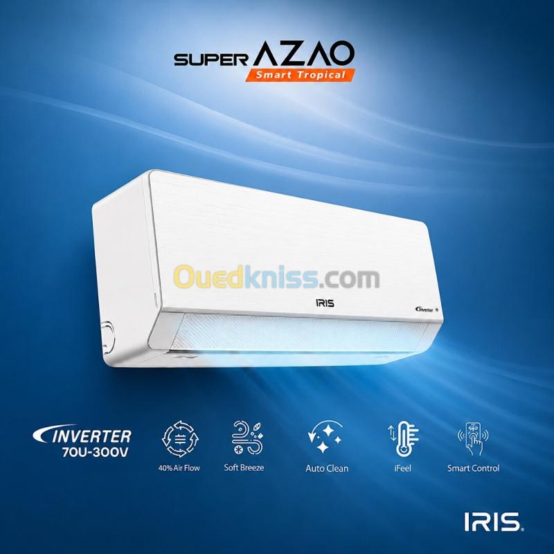 CLIMATISEUR IRIS 36000 BTU SUPER AZAO SMART WIFI INVERTER TROPICAL PRO 2026 2