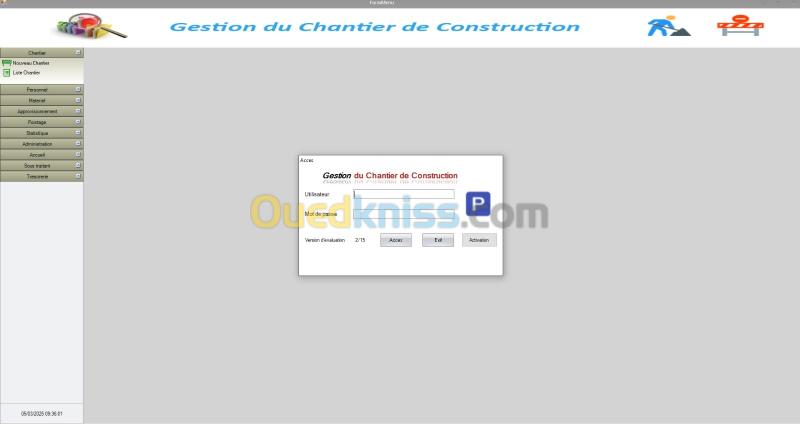 logiciel Gestion du chantier de construction