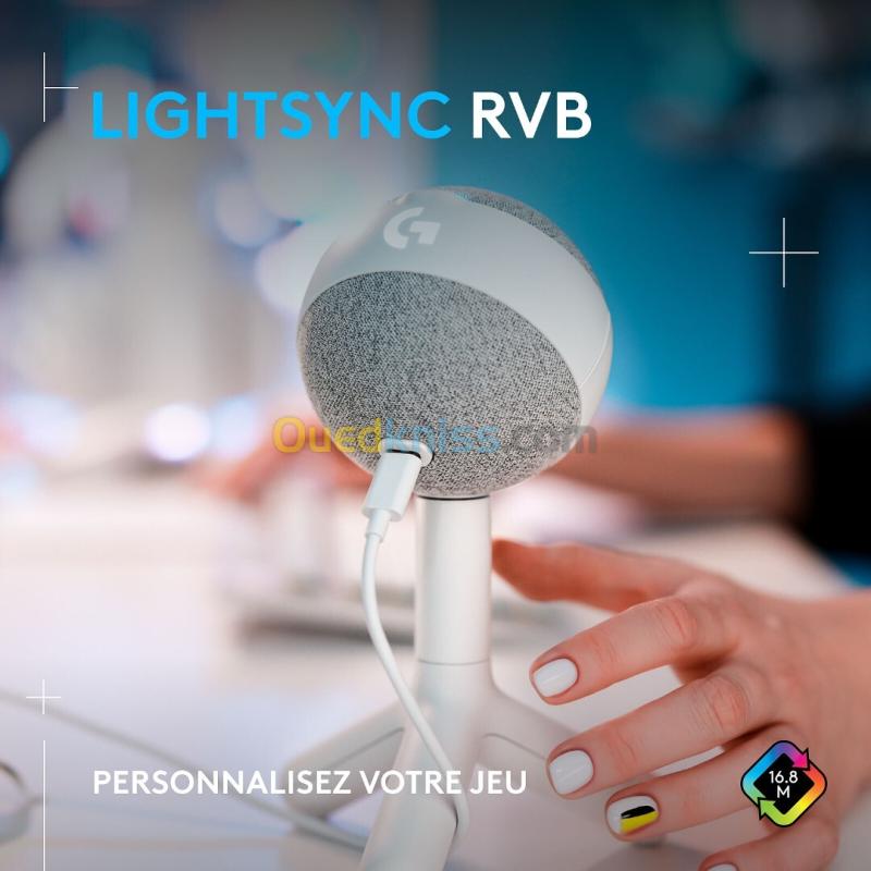 MICROPHONE - CARDIOÏDE LOGITECH G YETI ORB (BLANC) RGB 2