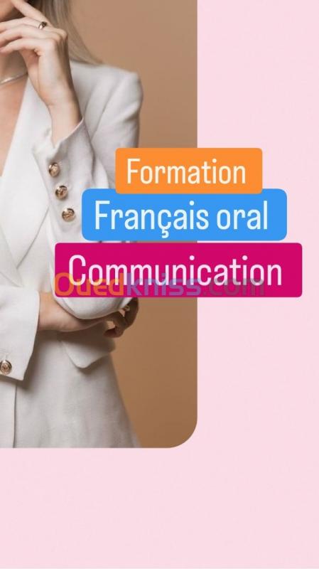 Cours de français oral "en ligne " / communication et prise de parole en public 
