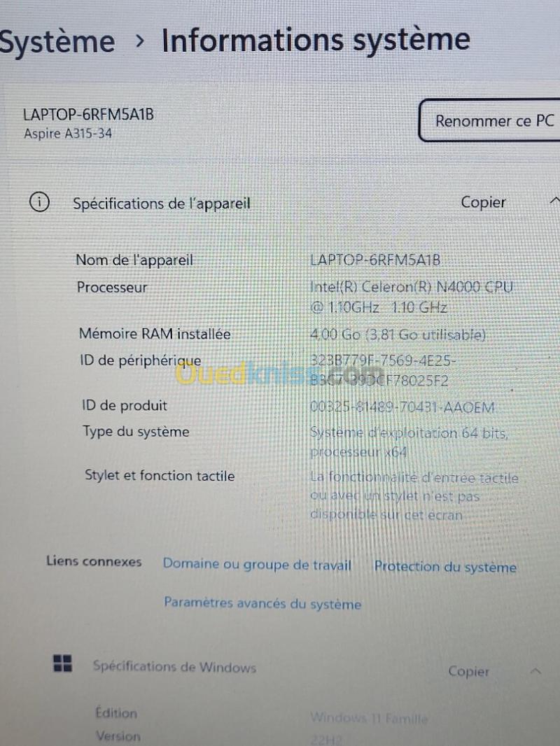 ASUS ASPIRE 3 15.6'' FHD | INTEL CELERON N4000 | 4GB RAM | 256GB NVMe SSD | INTEL UHD GRAPHICS 39
