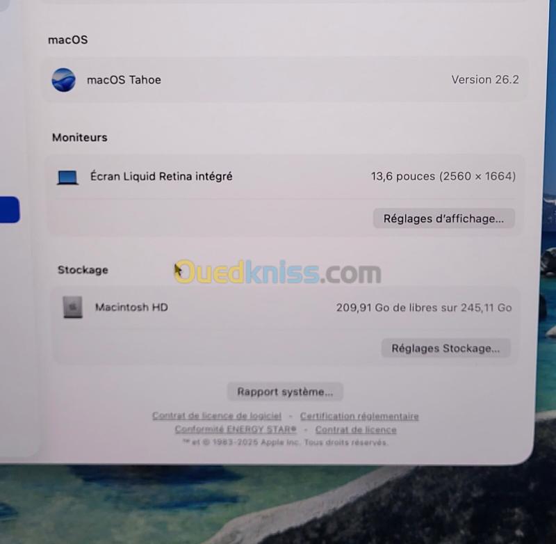 MacBook Air M2 2023 | PUCE M2 8 CPU | GPU 10 COEURS | 8GB RAM | 256GB SSD | CYCLES 67 | MDM BYPASSED 11